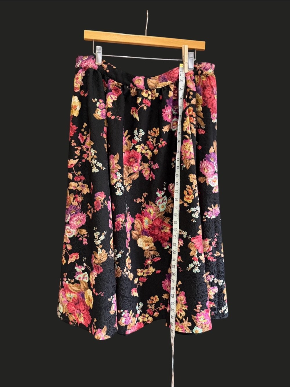 NWT MAEVE The Jacie Floral Jacquard Midi Skirt Black Anthropologie XL - Picture 8 of 15